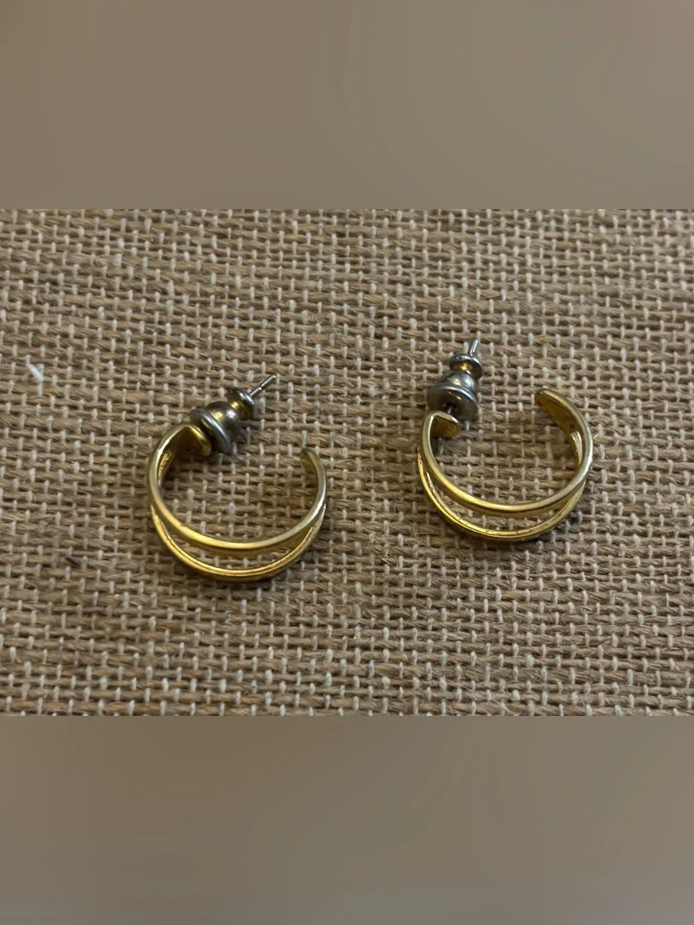 Double Hoop Design Earrings